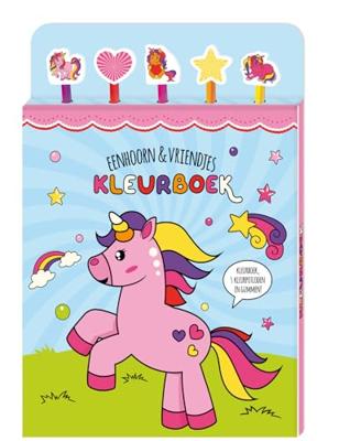 Kleurboek met Kleurpotloden - Eenhoorn & vriendjes