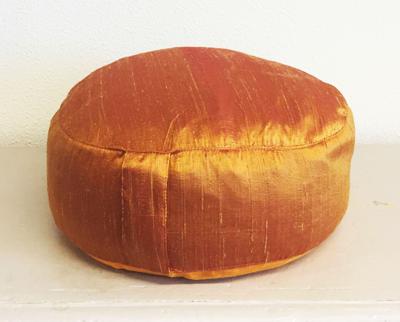 Meditatiekussen Goudkleurig ruwe zijde