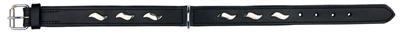 TRIXIE HALSBAND HOND ACTIVE LEER MET GOLFJES ZWART 37-44X2,5 CM