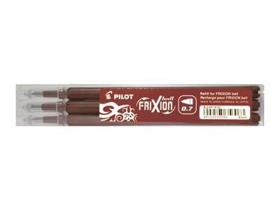 Pilot vullingen voor Frixion Ball en Frixion Ball Clicker, bruin , etui met 3 stuks