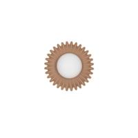 Lyora WandlampPetel karamel bruin met wit glas - 9009220 - thumbnail