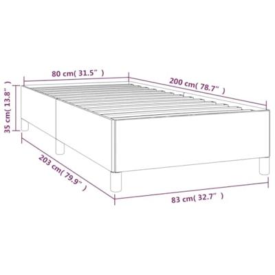 Bedframe fluweel zwart 80x200 cm