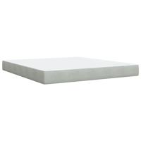 Boxspring met matras fluweel lichtgrijs 180x200 cm - thumbnail