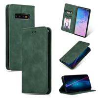 Retro huid voelen Business magnetische horizontale Flip lederen case voor Samsung Galaxy S10?? (Army Green) - thumbnail