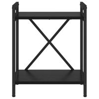 Boekenkast Zwart eiken 40 x 30 x 48.5 cm Bewerkt hout - thumbnail