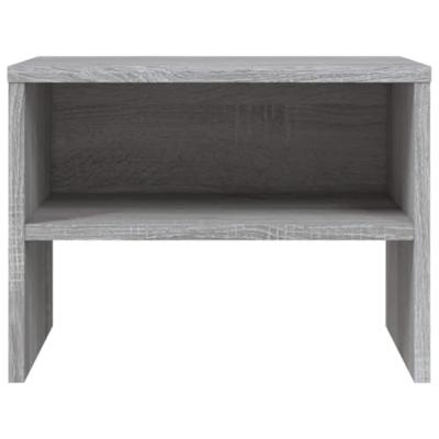 Nachtkastje 40x30x30 cm bewerkt hout grijs sonoma eikenkleurig