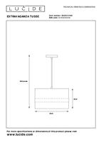 Lucide EXTRAVAGANZA TUSSE - Hanglamp - Ø 30 cm - 1xE27 - Roze - thumbnail