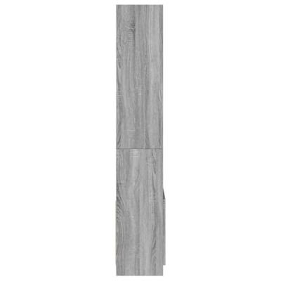 Hoge kast 63x33x180 cm bewerkt hout grijs sonoma eikenkleurig