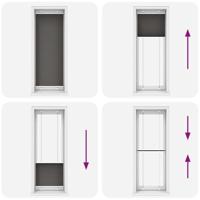 Pliss rolgordijn 75x200 cm stofbreedte 74,4 cm polyester zwart - thumbnail