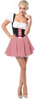 Dirndl Eva Rood/Zwart Kort - thumbnail