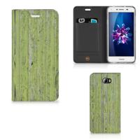 Huawei Y5 2 | Y6 Compact Book | Wallet Case | Green Wood - thumbnail
