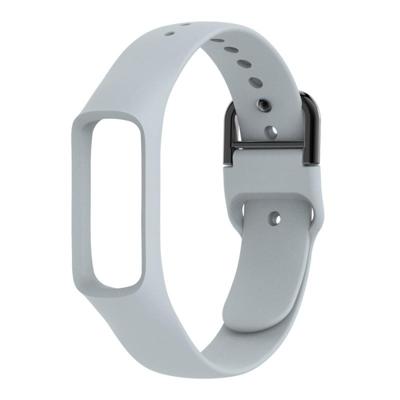 Slimme horloge pure kleur siliconen polsband horlogeband voor Galaxy fit-e (grijs)
