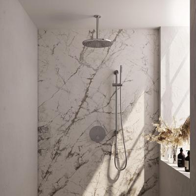 Brauer Chrome Edition Thermostatische Regendoucheset Inbouw - Hoofddouche 30 cm - 3 Weg - Handdouche Rond - Doucheslang - Geintegreerde Glijstang - Chroom