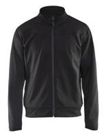 Blåkläder Service Sweatshirt met rits 33622526 | Zwart/Donkergrijs | Maat XXL - 7330509556023 - thumbnail