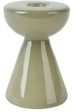 Decoris kandelaar glas deco 8x12cm groen