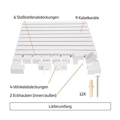 OrgaNice Kabelgoten Set - Zelfklevende organiser voor Bureau & TV - Wit