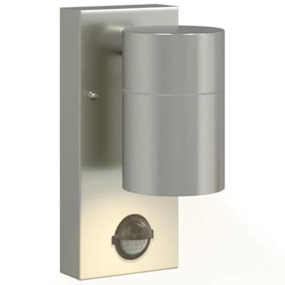 VidaXL Buiten wandlamp 2 pcs zilver 6,5 x 10,5 x 16 cm rvs en glas