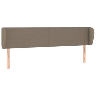 Hoofdbord met randen 163x23x78/88 cm stof taupe