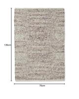 Tapeso Wollen vloerkleed - Ursule bruin|grijs - 70x130 cm - thumbnail