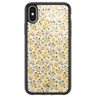 iPhone X/XS glazen hardcase - Yellow garden - thumbnail