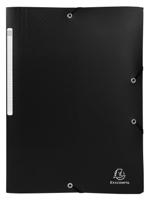 Exacompta elastomap A4, uit PP, 3 kleppen en elastiek zwart - thumbnail