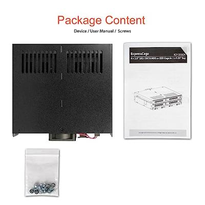 Icy Dock MB324SP-B 4x2,5 SATA hot swap cage voor externe 5,25