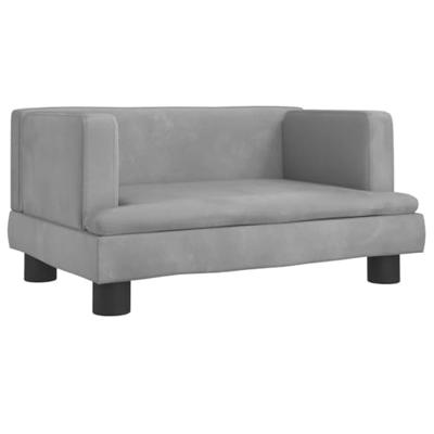 VidaXL Hondenmand 60x40x30 cm fluweel lichtgrijs VidaXL Hondenmand 60x40x30 cm fluweel lichtgrijs