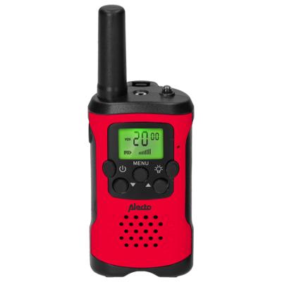 Walkie-Talkie Set | 2 Handsets | Tot 7 km | Frequentiekanalen: 8 | PTT / VOX | 24 uur stand-by | Hoofdtelefoonuitgang | Ingebouwde zaklamp | Rood