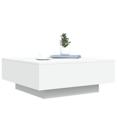 Salontafel 80x80x31 cm spaanplaat wit