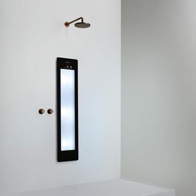 Sunshower Round Medium Plus - Inbouw - Infrarood + Uv - 33 x 140 x 10 cm - Zwart