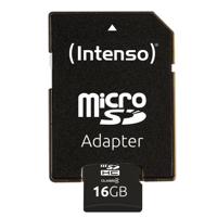 Intenso 16 GB Micro SDHC-Card microSDHC-kaart 16 GB Class 4 Incl. SD-adapter - thumbnail