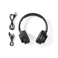 Nedis stereo on-ear Bluetooth hoofdtelefoon met microfoon en Active Noise Cancelling / zwart - thumbnail