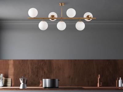 Hanglamp FARAH 7 lampen vintage Hanglamp FARAH 7 lampen vintage