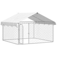 Hondenkennel voor buiten met dak 200x200x150 cm - thumbnail