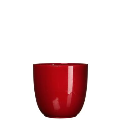 Mica Decorations tusca pot donkerrood glans 16x17cm Mica Decorations tusca pot donkerrood glans 16x17cm