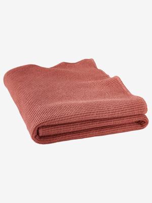 Wafel honingraat sprei terracotta Wafel honingraat sprei terracotta