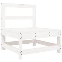 4-delige Loungeset massief grenenhout wit - thumbnail