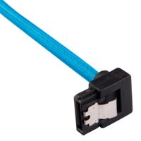Corsair Premium SATA3-kabel, schuin/recht (6Gbps, 60 cm 90 graden), met ommanteling, blauw - thumbnail