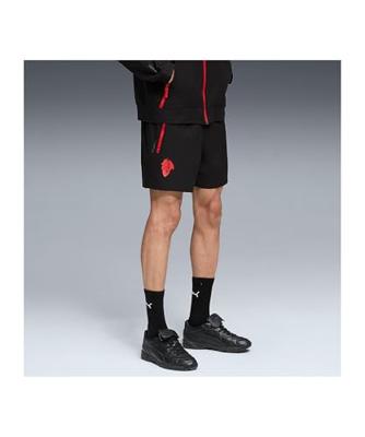 PUMA AC Milan Pumatech Broekje Woven 2025-2026 Zwart Rood