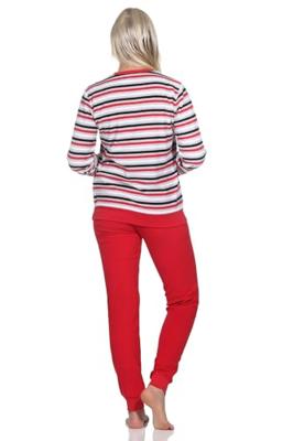 N dames pyjama badstof - Stripes - Warme winter pyjama