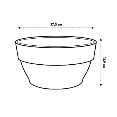 Elho Vibia Campana Plantenschaal Antraciet Ø27cm - thumbnail