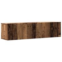 Tv-wandmeubel 120x30x30 cm bewerkt hout oud houtkleurig - thumbnail
