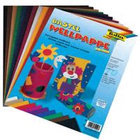 Folia golfkarton ft 50 x 70 cm, pak met 10 vellen, geassorteerde kleuren - thumbnail