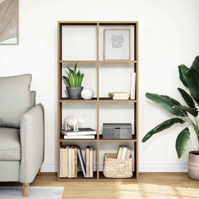 Kamerscherm / boekenkast 69,5x29x137,5 cm hout artisanaal eiken