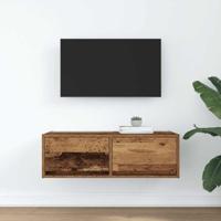 TV-meubel 80x31x25,5 cm bewerkt hout oud houtkleurig - thumbnail