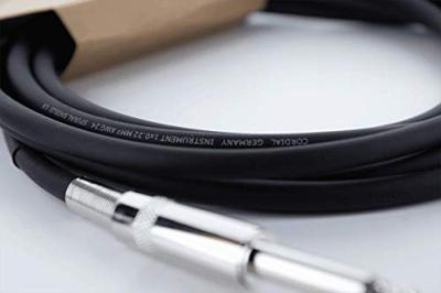 Cordial 14761 Jackplug Instrumenten Aansluitkabel [1x Jackplug male 6,3 mm (mono) - 1x Jackplug male 6,3 mm (mono)] 3 m Zwart Flexibel