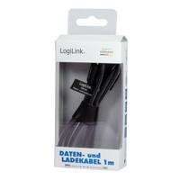 LogiLink CU0132 USB-kabel USB 2.0 USB-A stekker, USB-micro-B stekker 1.00 m Zwart - thumbnail