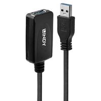 LINDY 43155 5m USB 3.0 actieve verlengkabel, zwart - thumbnail