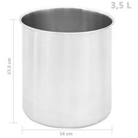 VidaXL Sausdispenser 2x3,5 l roestvrij staal - thumbnail