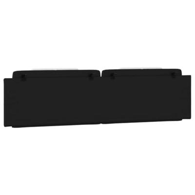 Hoofdbordkussen 200 cm kunstleer zwart en wit Hoofdbordkussen 200 cm kunstleer zwart en wit